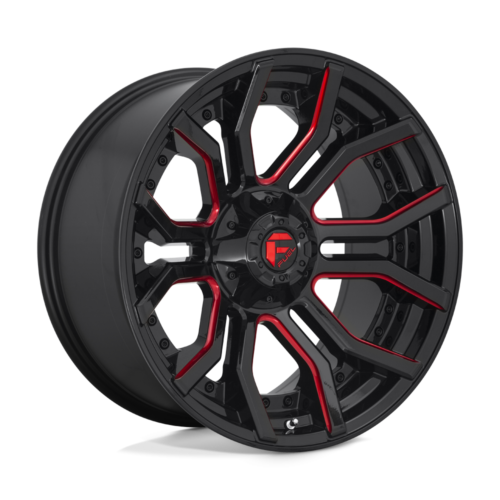Felga aluminiowa D712 RAGE Gloss Black Red Tinted Clear FUEL