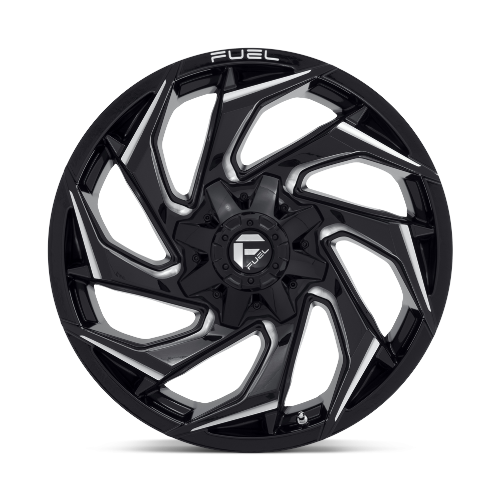 Felga aluminiowa D753 REACTION Gloss Black Milled FUEL - obrazek 3