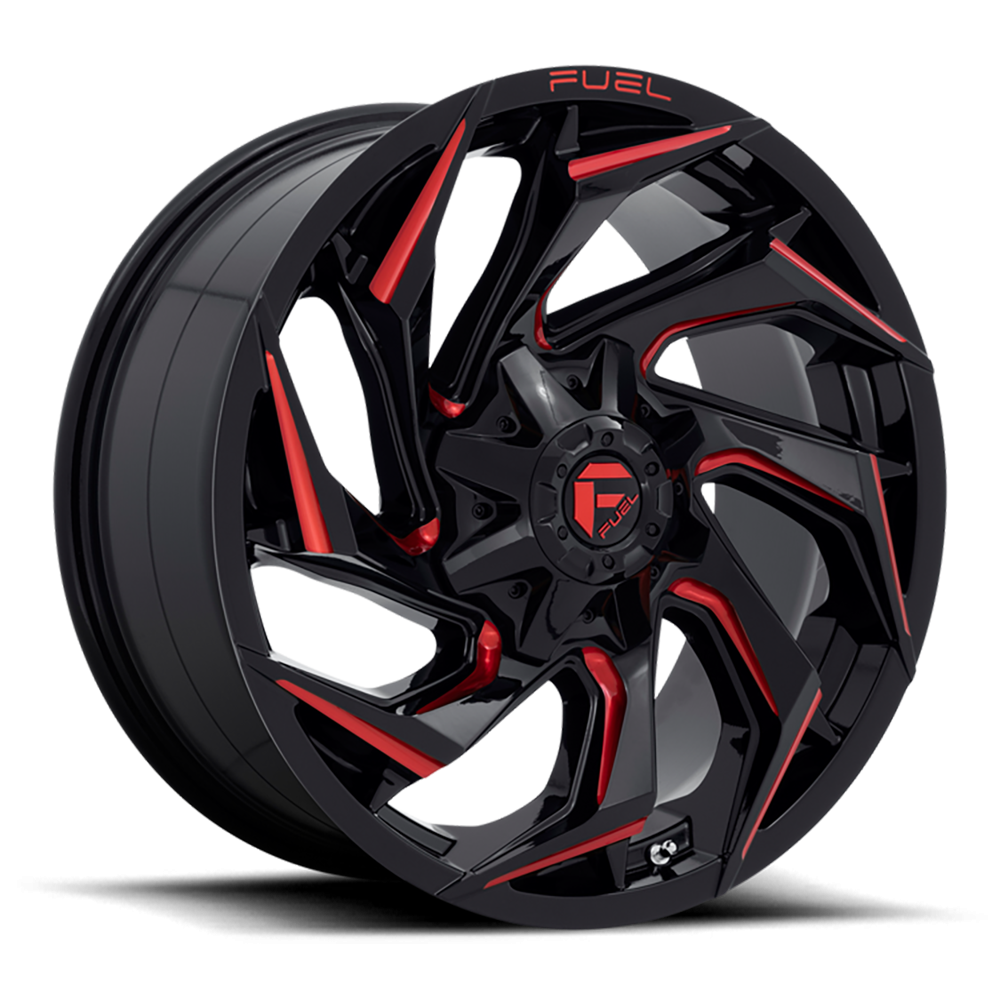 Felga aluminiowa D755 Reaction Gloss Black Milled W/ RED Tint Fuel
