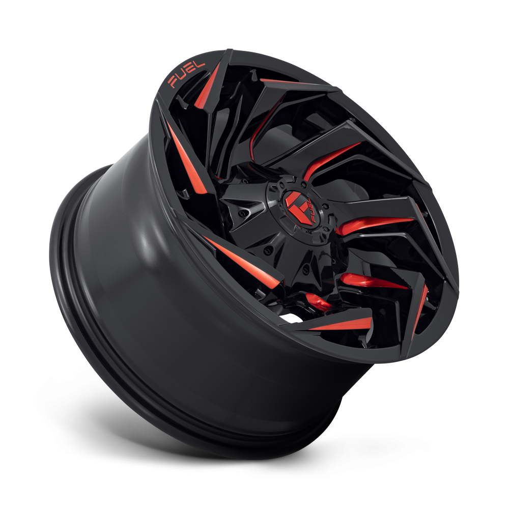 Felga aluminiowa D755 REACTION Gloss Black Milled W/ Red Tint FUEL - obrazek 2