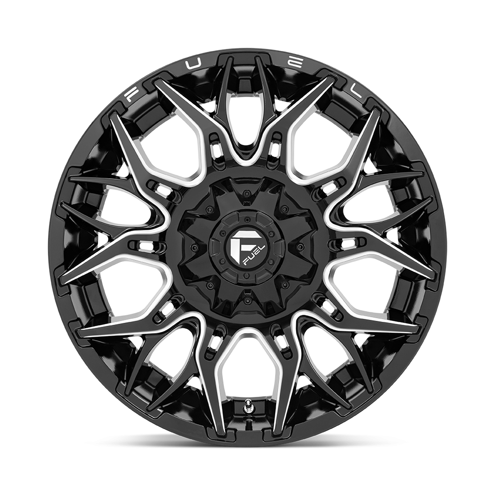 Felga aluminiowa D769 TWITCH Glossy Black Milled FUEL - obrazek 3