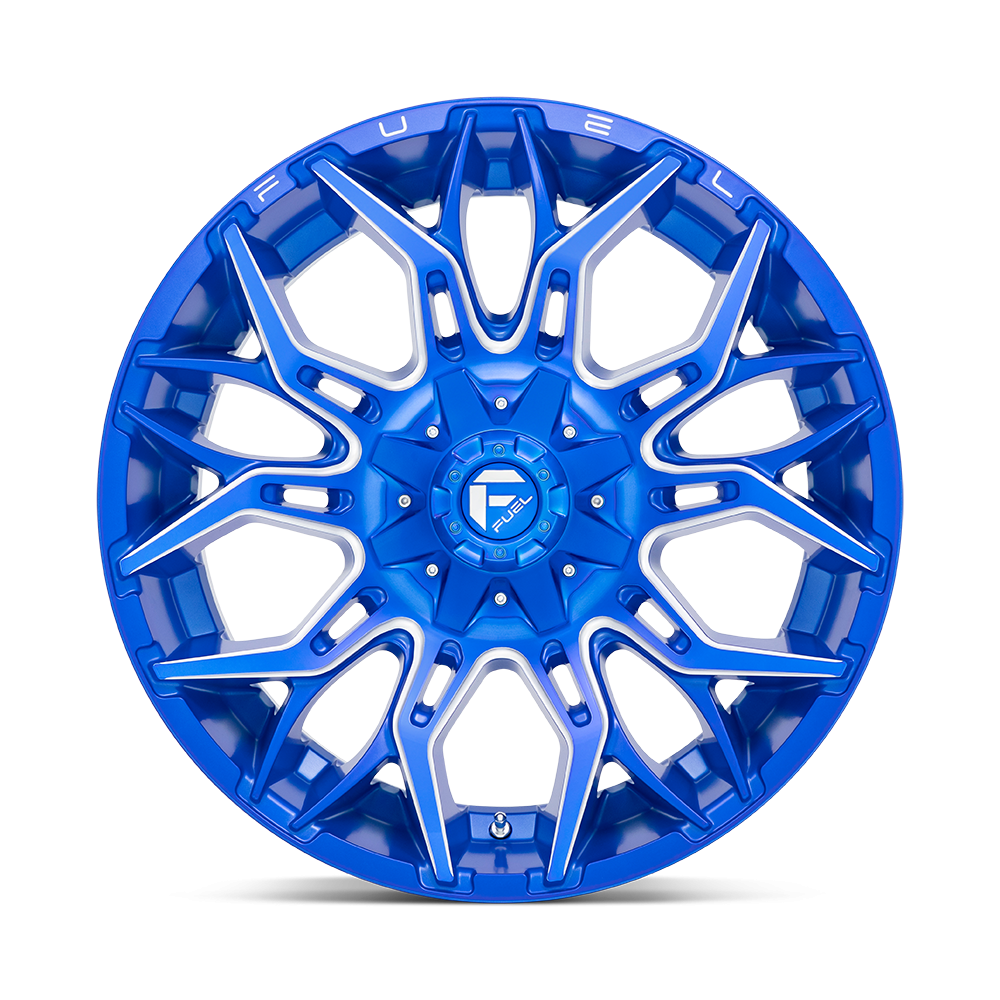 Felga aluminiowa D770 TWITCH Anodized Blue Milled FUEL - obrazek 3