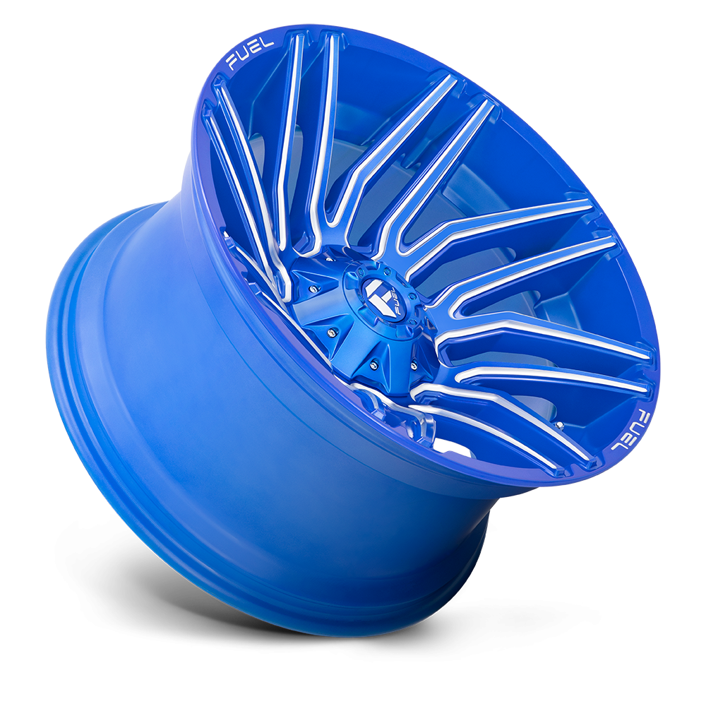 Felga aluminiowa D774 TYPHOON Anodized Blue Milled FUEL - obrazek 2