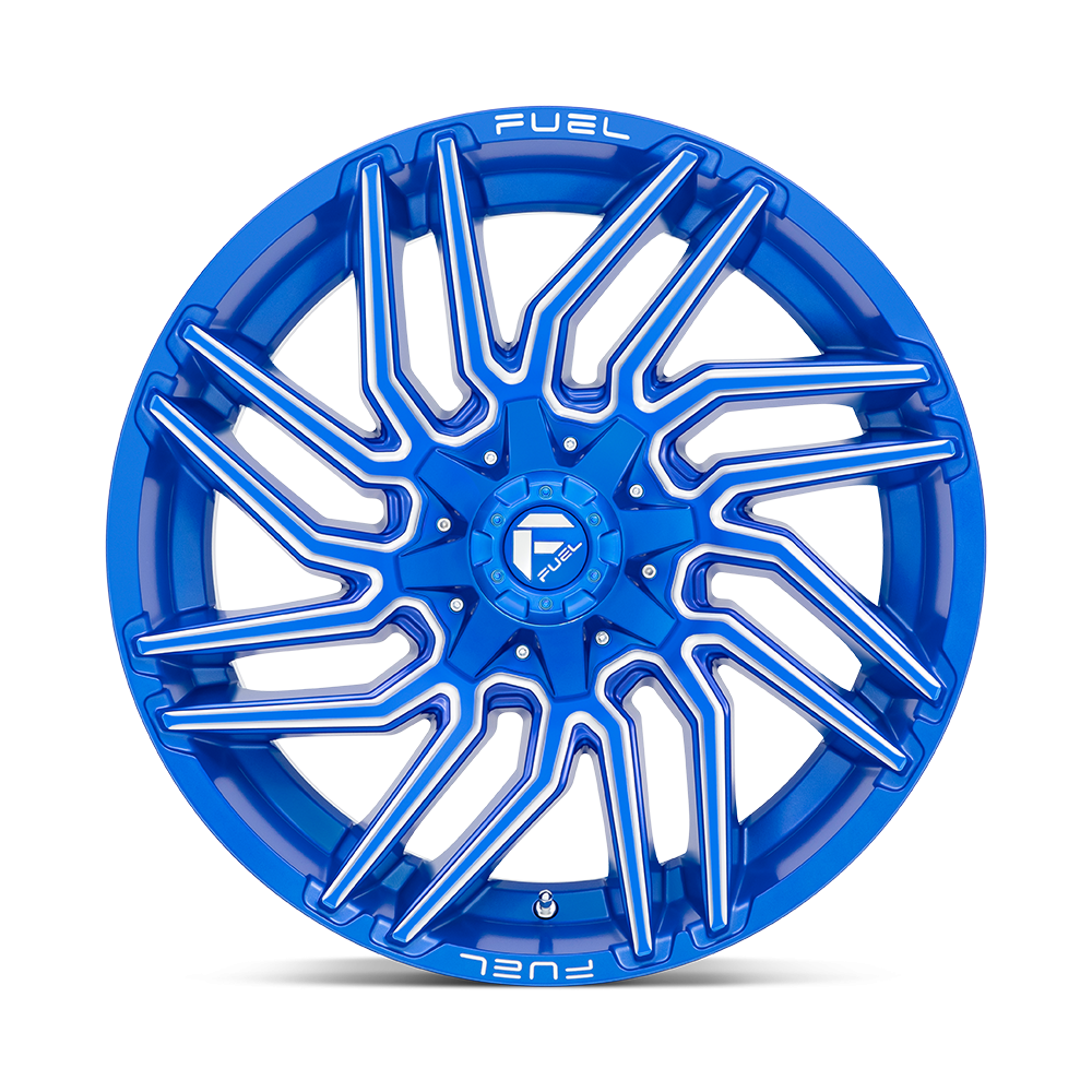 Felga aluminiowa D774 TYPHOON Anodized Blue Milled FUEL - obrazek 2