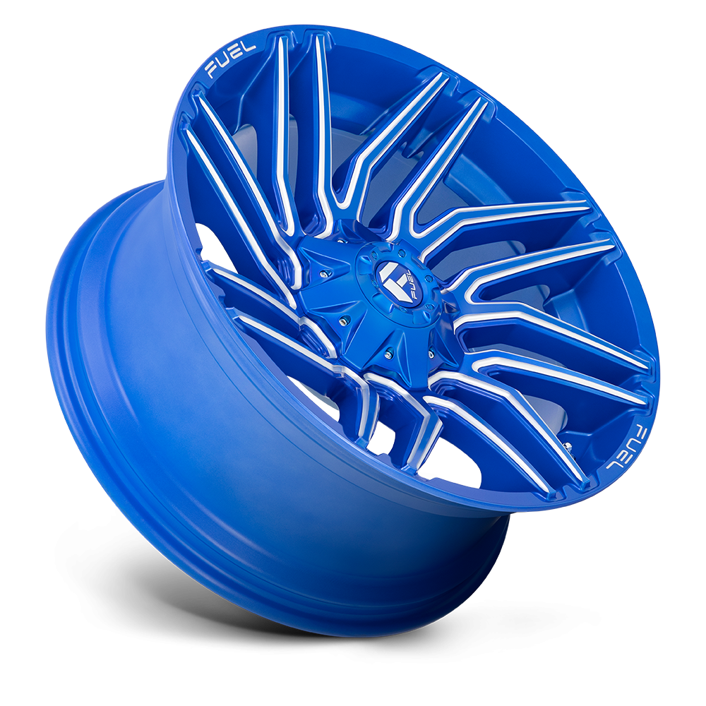 Felga aluminiowa D774 TYPHOON Anodized Blue Milled FUEL - obrazek 3