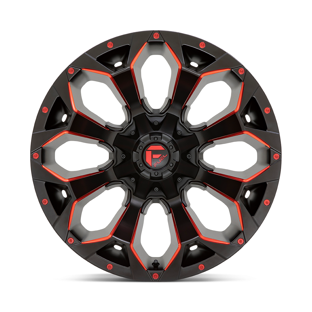 Felga aluminiowa D787 ASSAULT Matte Black Red Milled FUEL - obrazek 2