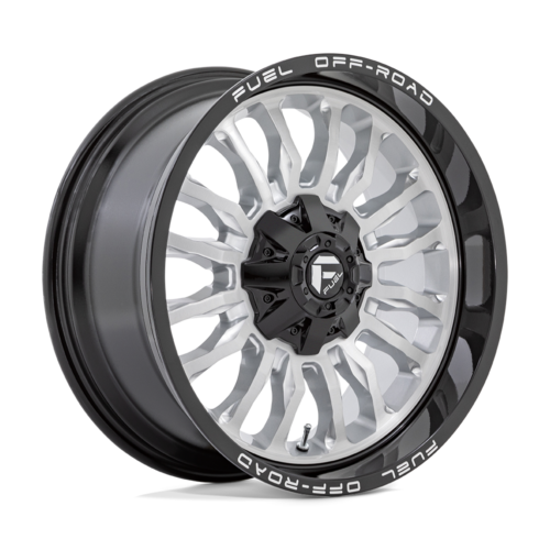 Felga aluminiowa D798 ARC Silver Brushed Face W/ Milled Black Lip FUEL