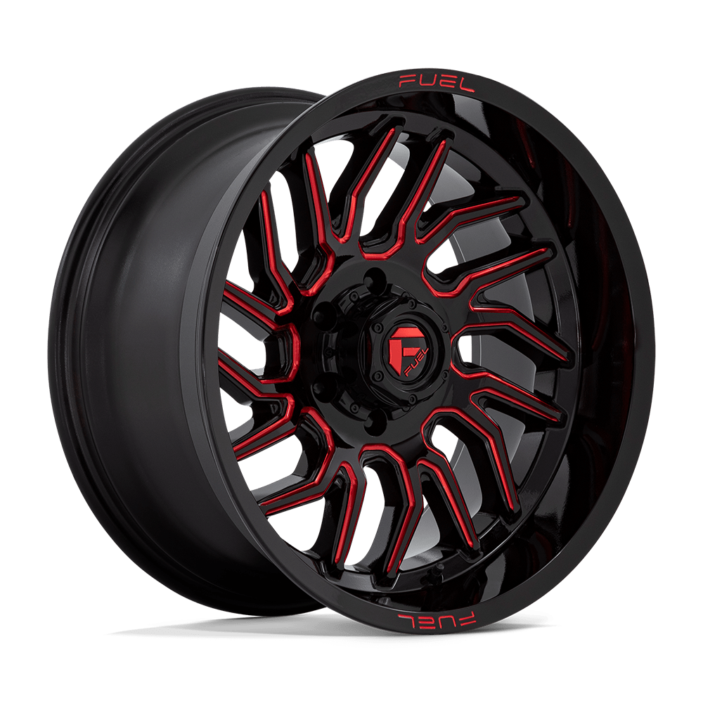 Felga aluminiowa D808 HURRICANE Gloss Black Milled Red Tint FUEL