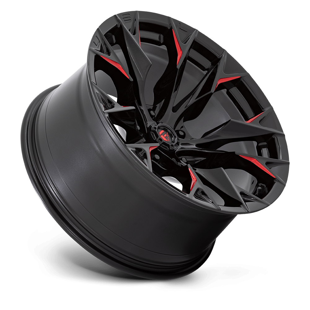 Felga aluminiowa D823 FLAME Gloss Black Milled W/ Candy Red FUEL - obrazek 2