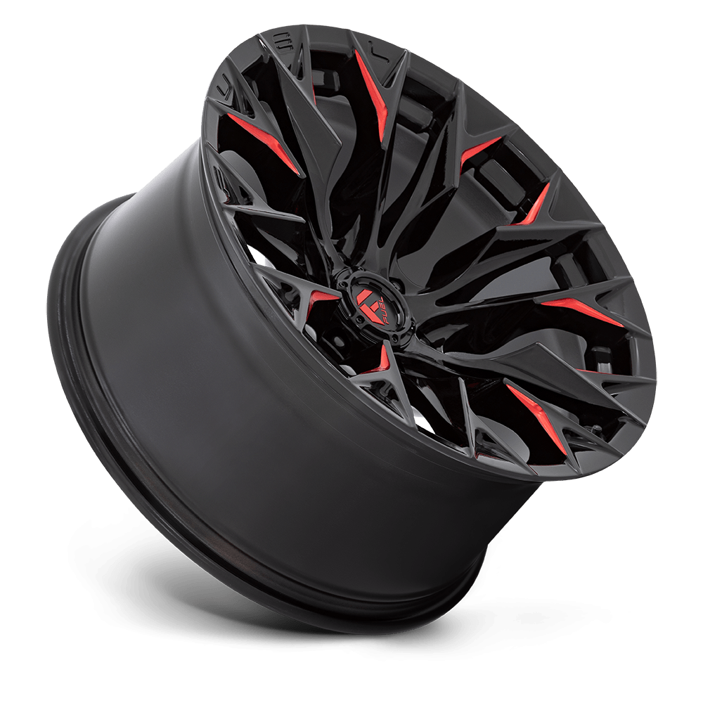 Felga aluminiowa D823 FLAME Gloss Black Milled W/ Candy Red FUEL - obrazek 2