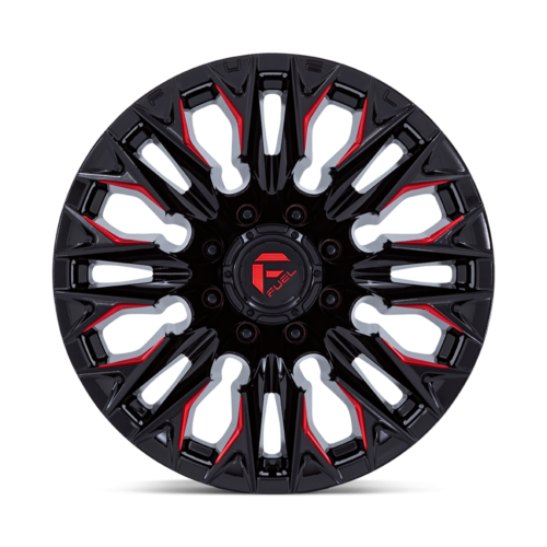 Felga aluminiowa D823 FLAME Gloss Black Milled W/ Candy Red FUEL
