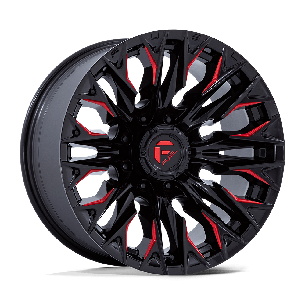 Felga aluminiowa D823 FLAME Gloss Black Milled W/ Candy Red FUEL - obrazek 2
