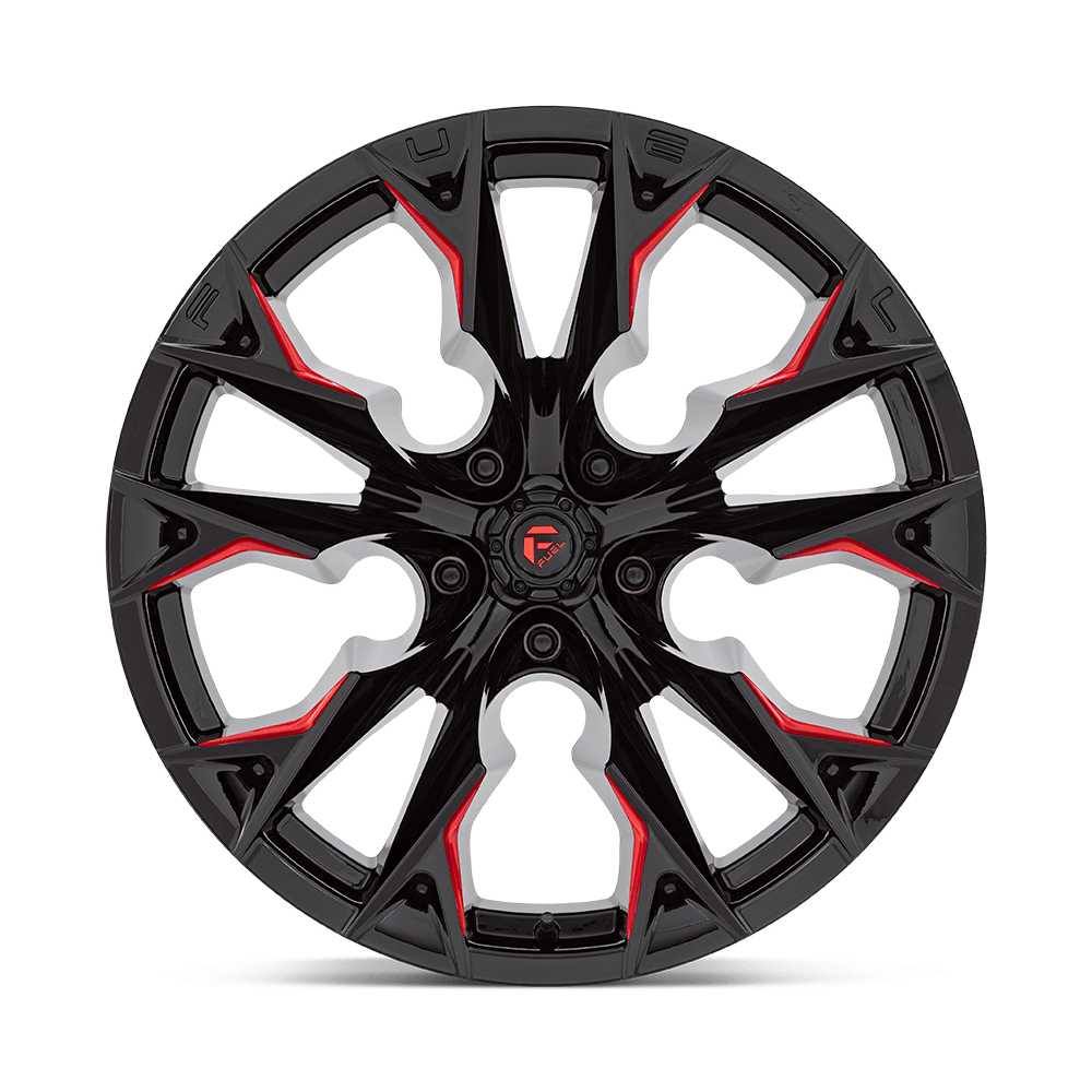 Felga aluminiowa D823 FLAME Gloss Black Milled W/ Candy Red FUEL - Image 2
