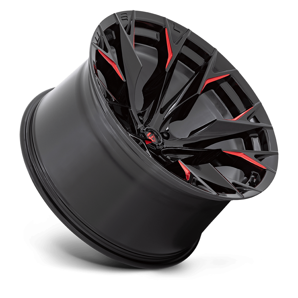 Felga aluminiowa D823 FLAME Gloss Black Milled W/ Candy Red FUEL - Image 3