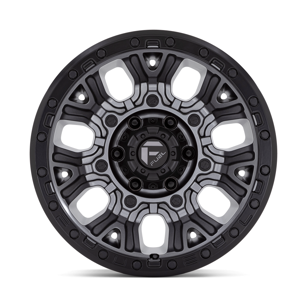 Felga aluminiowa D825 TRACTION Matte Gunmetal W/ Black Ring FUEL - obrazek 3