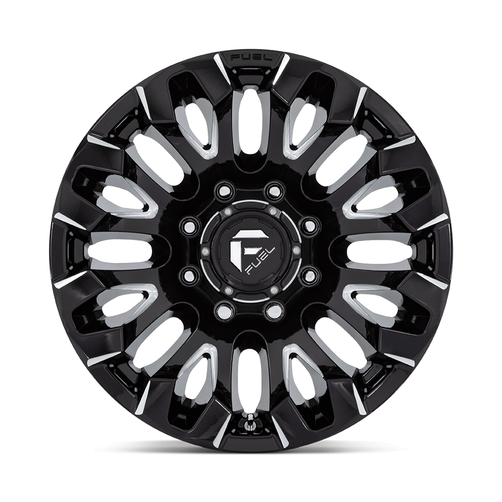 Felga aluminiowa D828 QUAKE Gloss Black Milled FUEL - obrazek 3