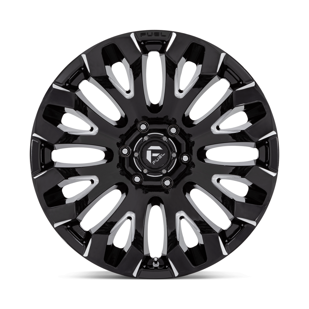 Felga aluminiowa D828 QUAKE Gloss Black Milled FUEL - obrazek 3