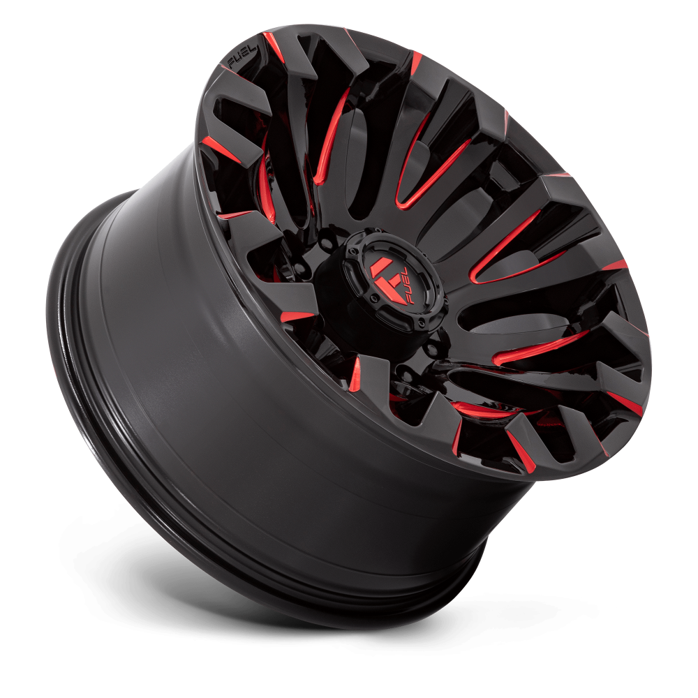 Felga aluminiowa D829 QUAKE Gloss Black Milled Red Tint FUEL - obrazek 2