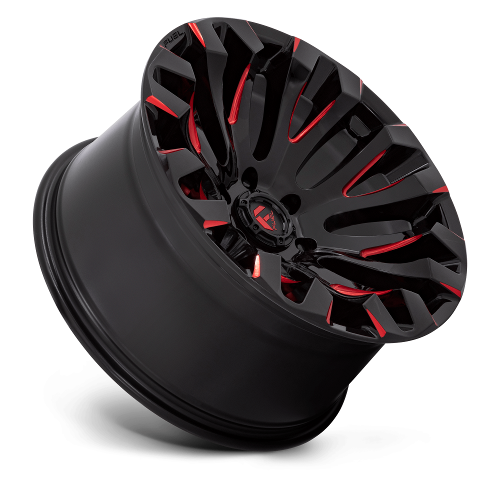 Felga aluminiowa D829 QUAKE Gloss Black Milled Red Tint FUEL - obrazek 2