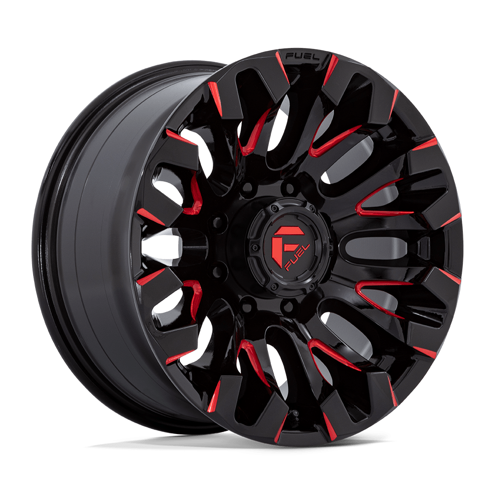 Felga aluminiowa D829 QUAKE Gloss Black Milled Red Tint FUEL