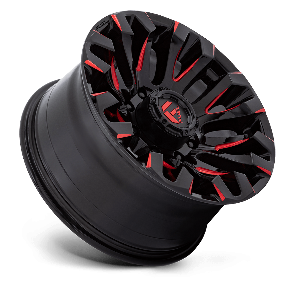 Felga aluminiowa D829 QUAKE Gloss Black Milled Red Tint FUEL - obrazek 2