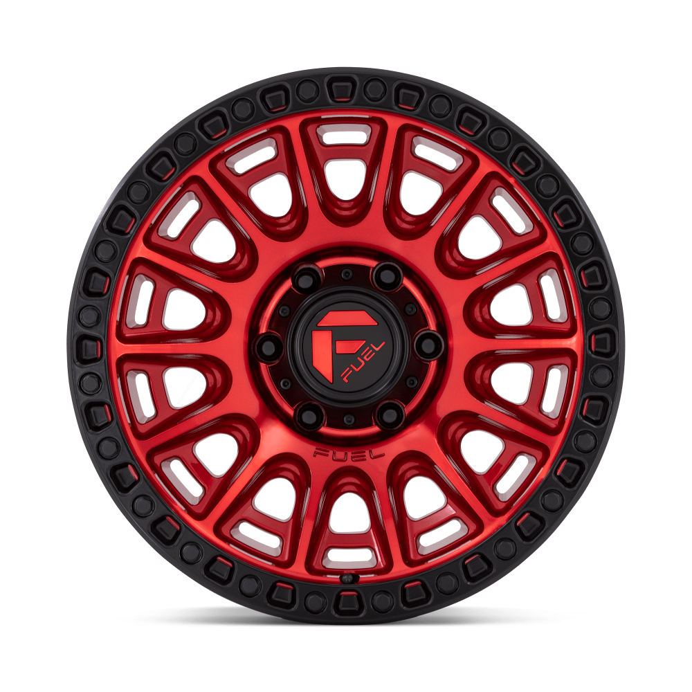 Felga aluminiowa D834 CYCLE Candy Red W/ Black Ring FUEL - obrazek 2