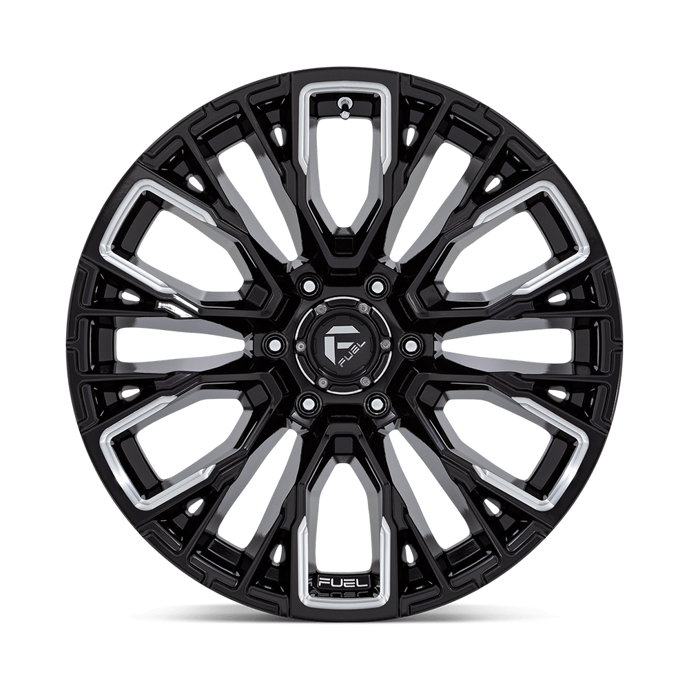 Felga aluminiowa D849 REBAR Gloss Black Milled FUEL - obrazek 3