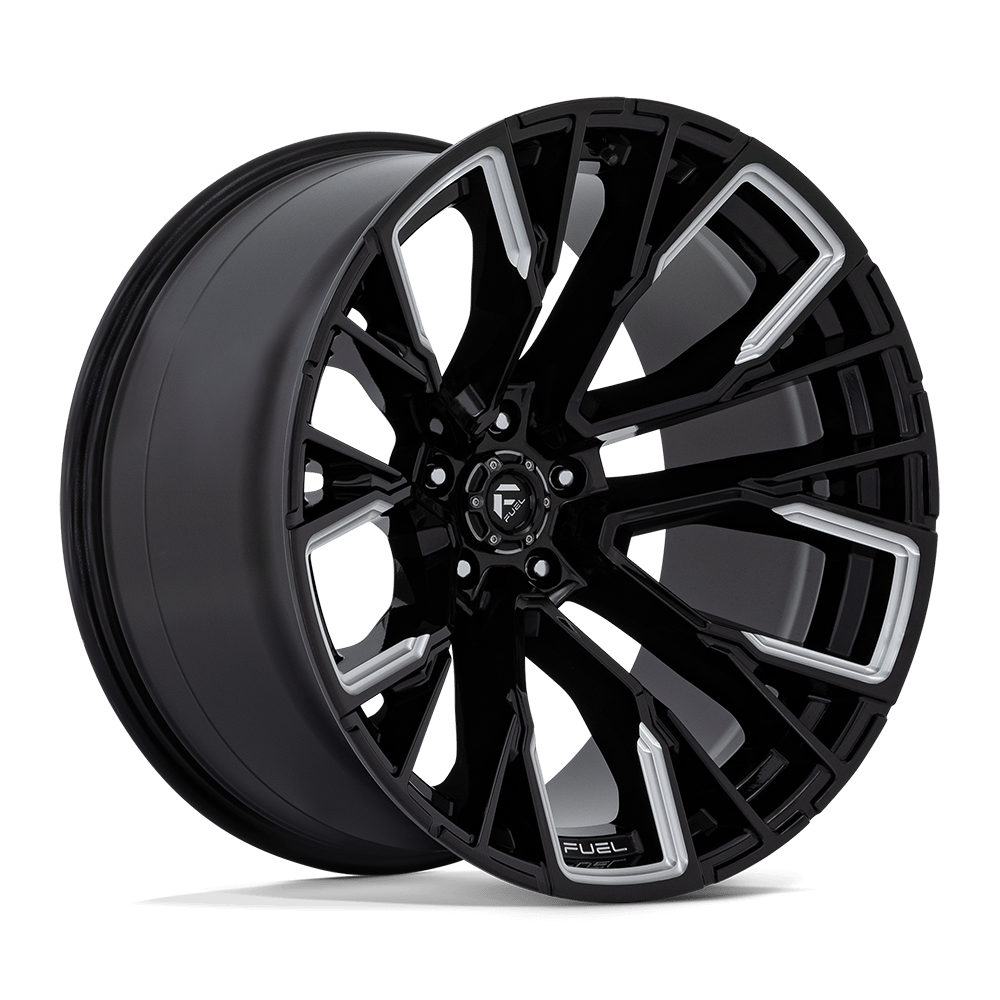 Felga aluminiowa D849 REBAR Gloss Black Milled FUEL