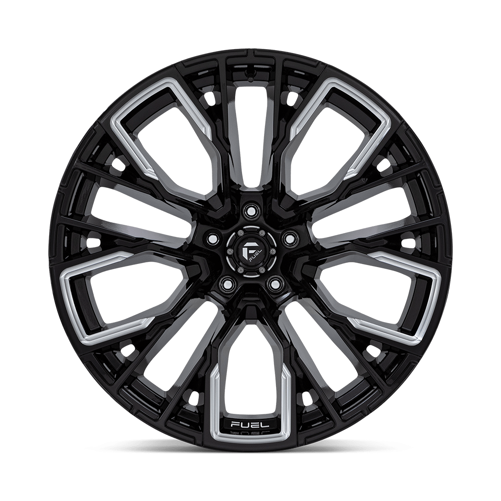 Felga aluminiowa D849 REBAR Gloss Black Milled FUEL - obrazek 2