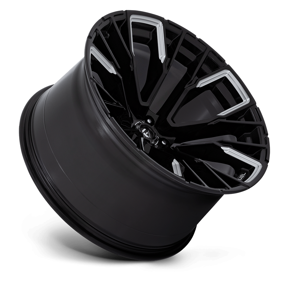 Felga aluminiowa D849 REBAR Gloss Black Milled FUEL - obrazek 3