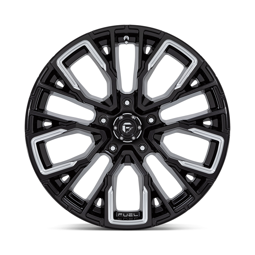 Felga aluminiowa D849 REBAR Gloss Black Milled FUEL - obrazek 3
