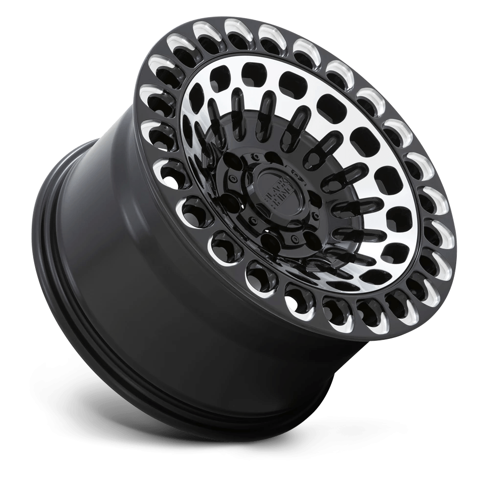 Felga aluminiowa Gloss Black W/ Machined Face & Milling Labyrinth Black Rhino - obrazek 2