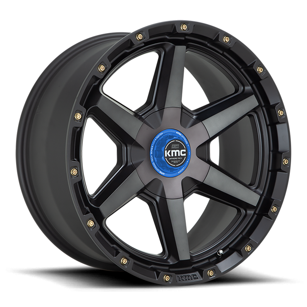 Felga aluminiowa KM101 Tempo Satin Black W/ Gray Tint KMC - obrazek 2