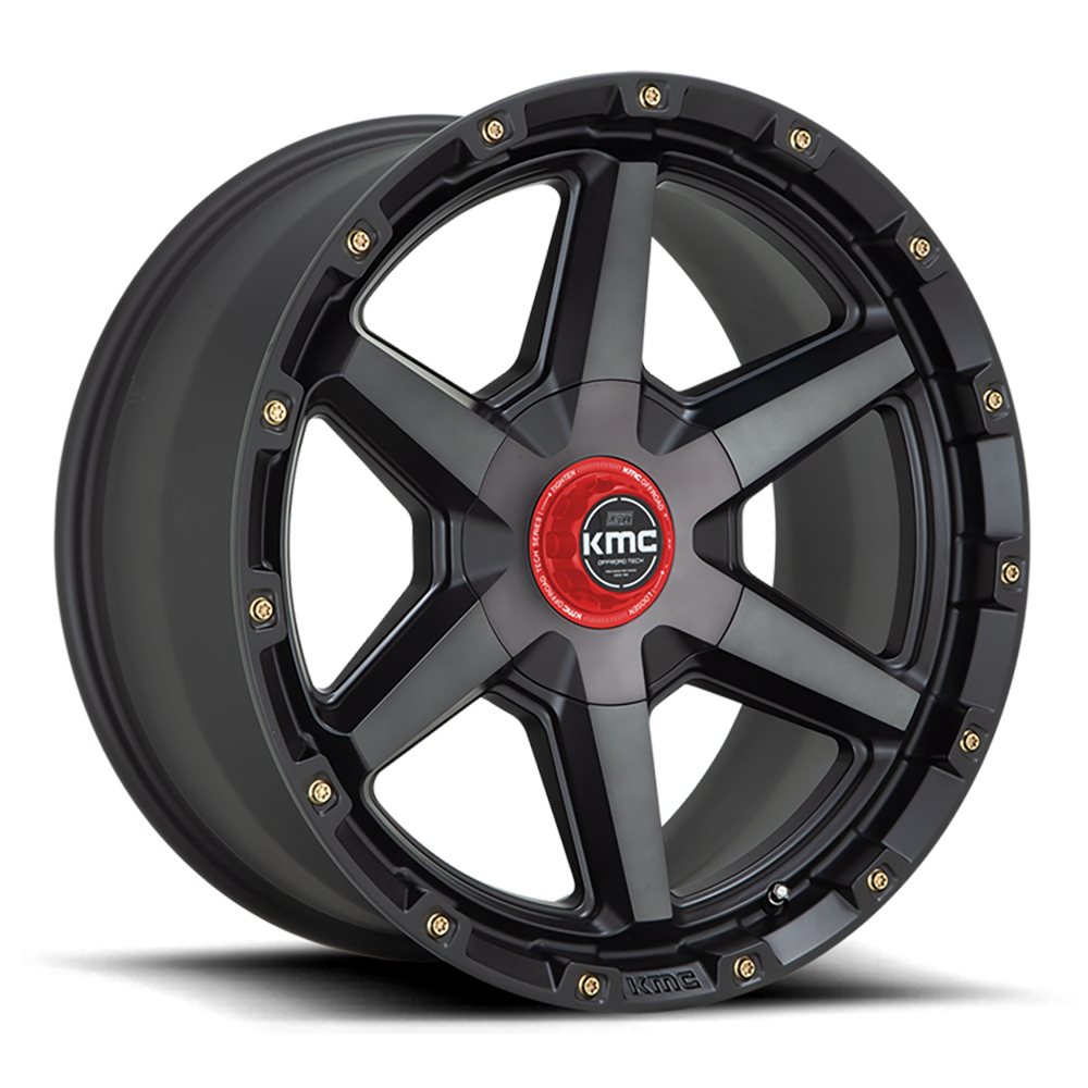 Felga aluminiowa KM101 Tempo Satin Black W/ Gray Tint KMC - obrazek 3