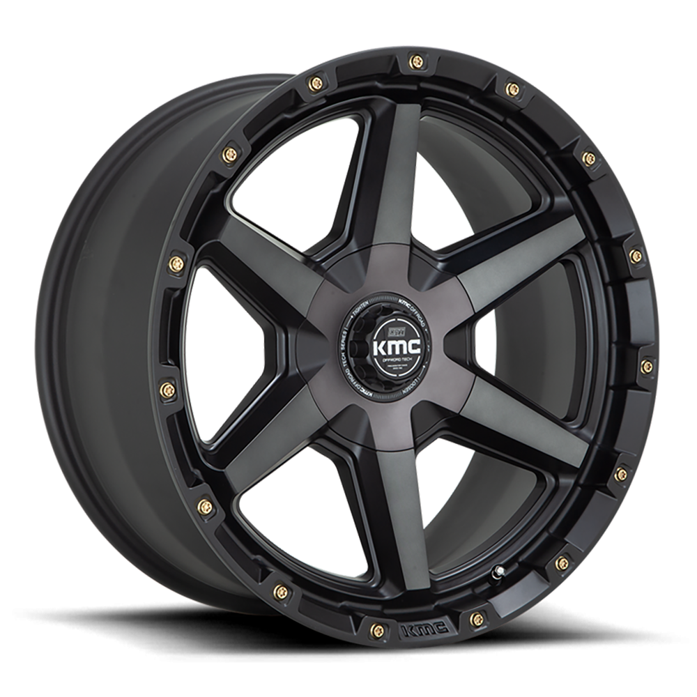 Felga aluminiowa KM101 Tempo Satin Black W/ Gray Tint KMC