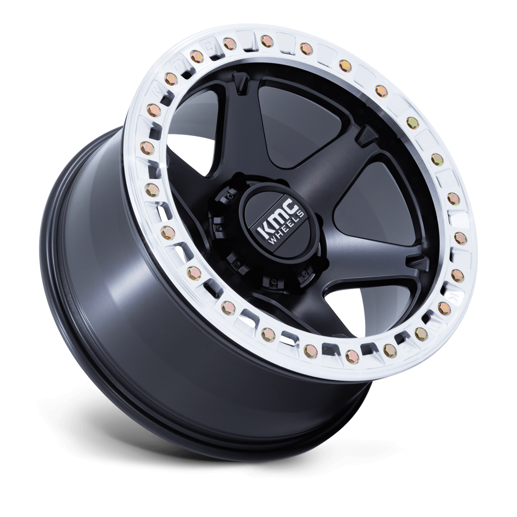 Felga aluminiowa KM238 VI BEADLOCK Satin Black W/ Machined Ring KMC - obrazek 2