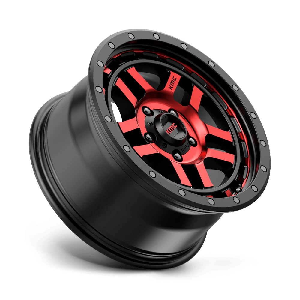 Felga aluminiowa KM540 Recon Gloss Black Machined W/ RED Tint KMC - Image 2