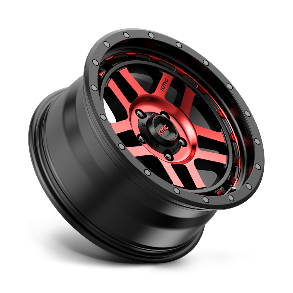 Felga aluminiowa KM540 RECON Gloss Black Machined W/ Red Tint KMC - obrazek 2