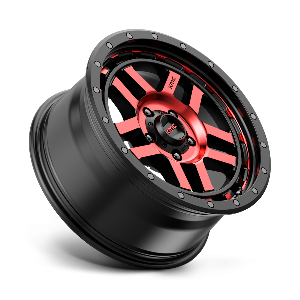 Felga aluminiowa KM540 RECON Gloss Black Machined W/ Red Tint KMC - obrazek 3