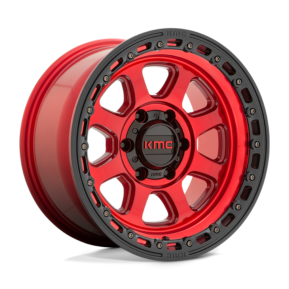 Felga aluminiowa KM548 CHASE Candy Red W/ Black Lip KMC