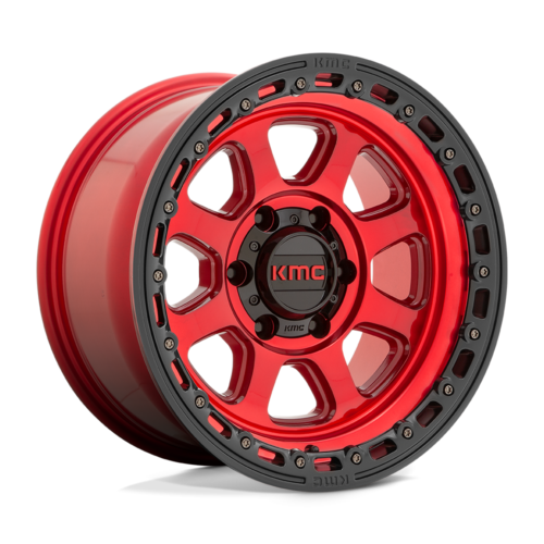 Felga aluminiowa KM548 CHASE Candy Red W/ Black Lip KMC