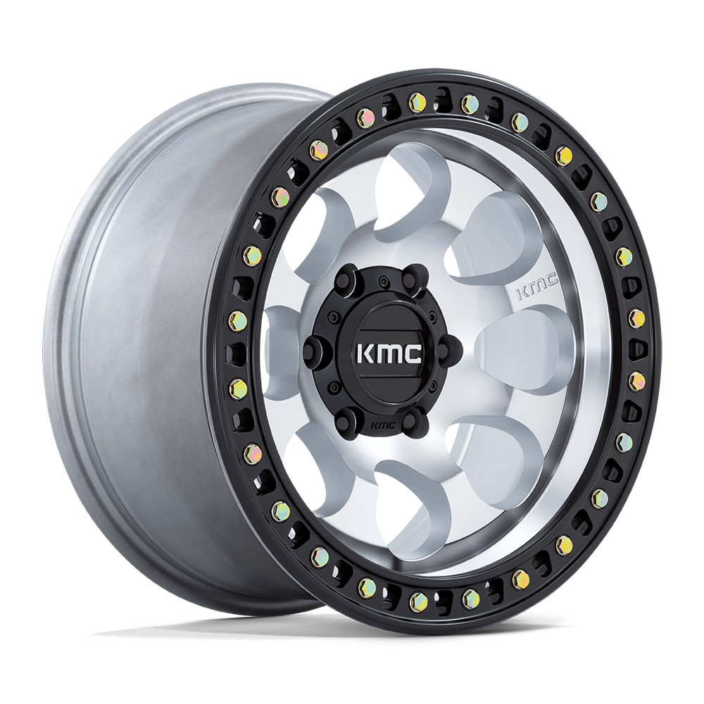 Felga aluminiowa KM550 RIOT SBL Machined W/ Satin Black Lip KMC
