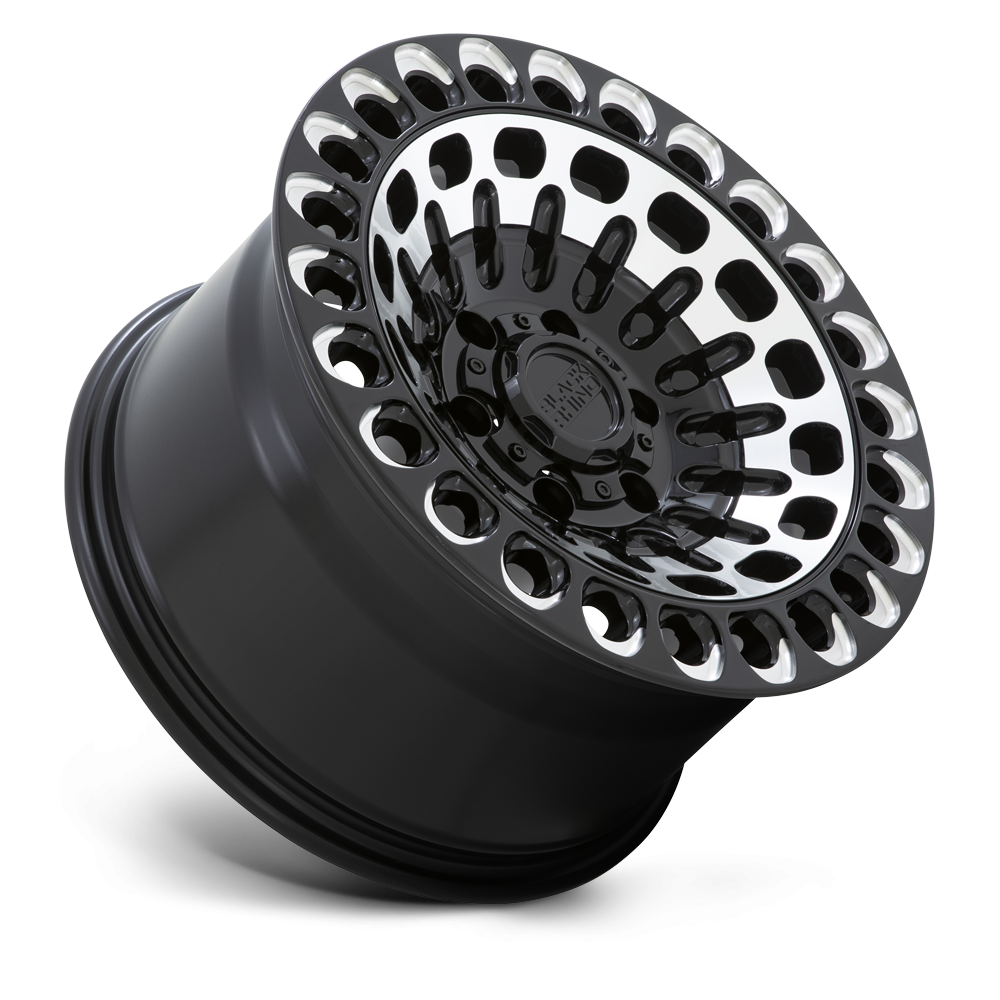 Felga aluminiowa LABYRINTH Gloss Black W/ Machined Face & Milling BLACK RHINO - obrazek 3