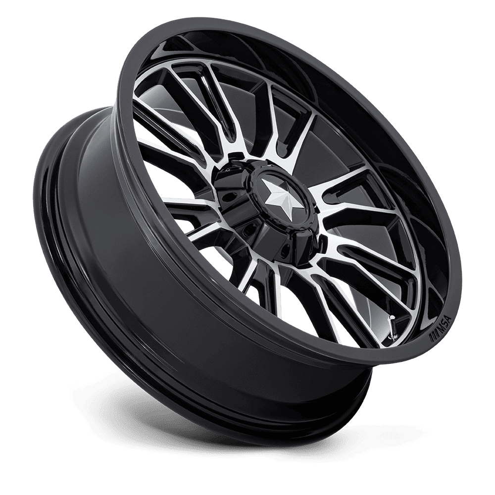 Felga aluminiowa M51 THUNDERLIPS Gloss Black Machined MSA - obrazek 2