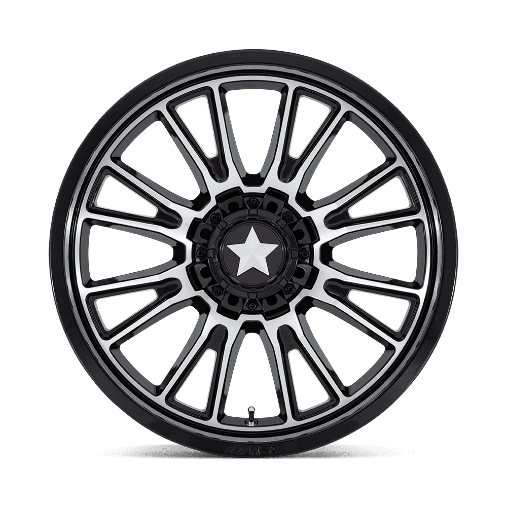 Felga aluminiowa M51 THUNDERLIPS Gloss Black Machined MSA - obrazek 3