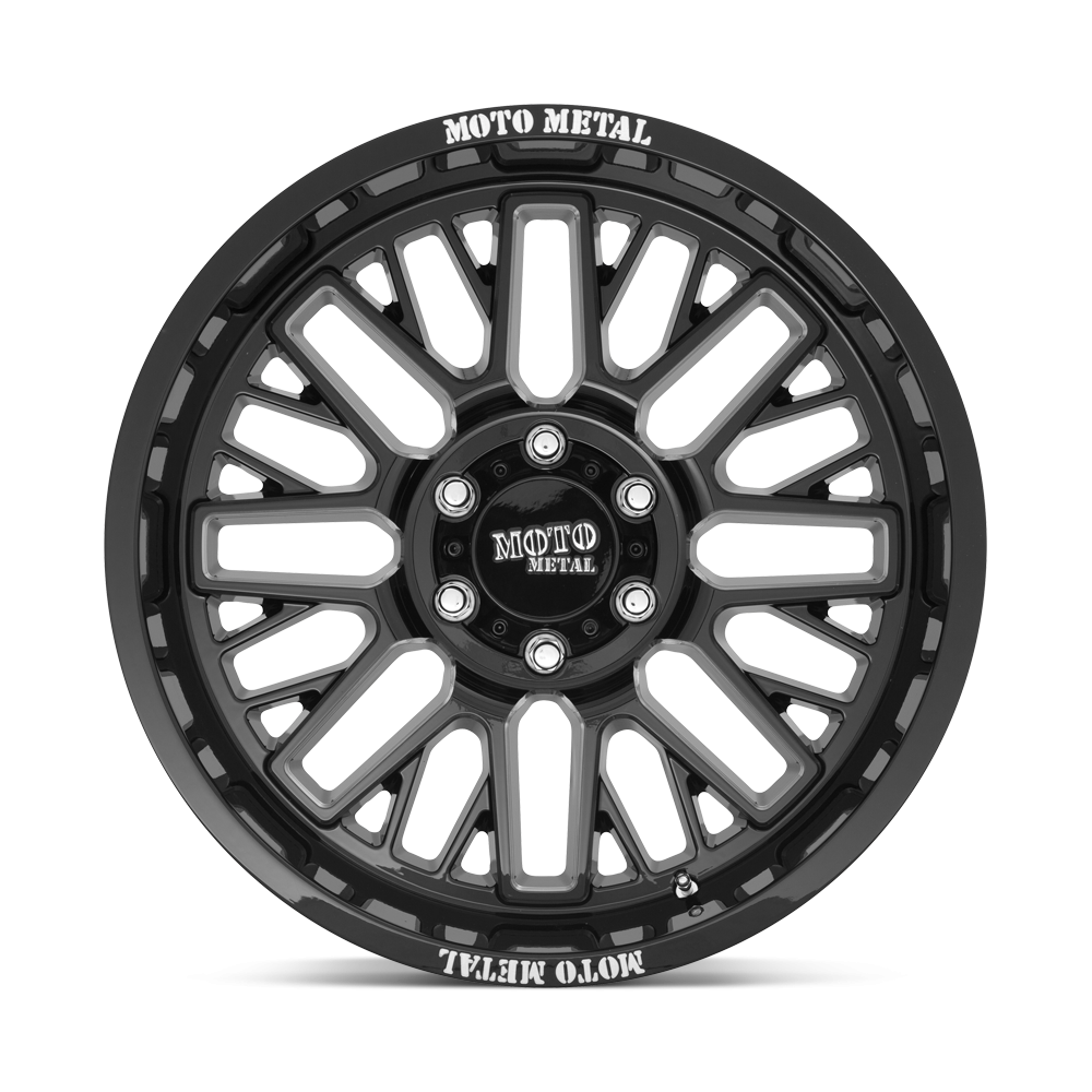 Felga aluminiowa MO802 WARLOCK Gloss Black Milled MOTO METAL - Image 2