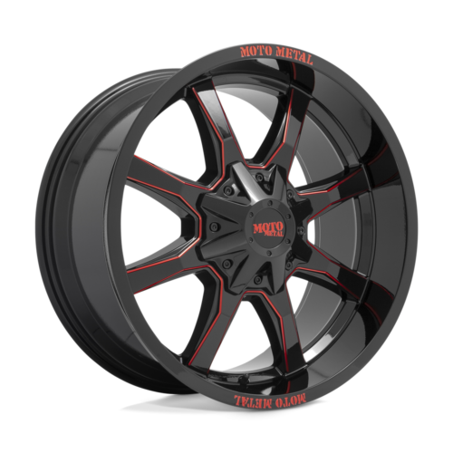 Felga aluminiowa MO970 Gloss Black Milled W/ Red Tint & Moto Metal On Lip MOTO METAL