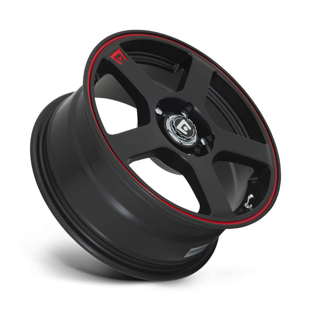 Felga aluminiowa MR116 FS5 Matte Black W/ Red Stripe MOTEGI RACING - obrazek 2