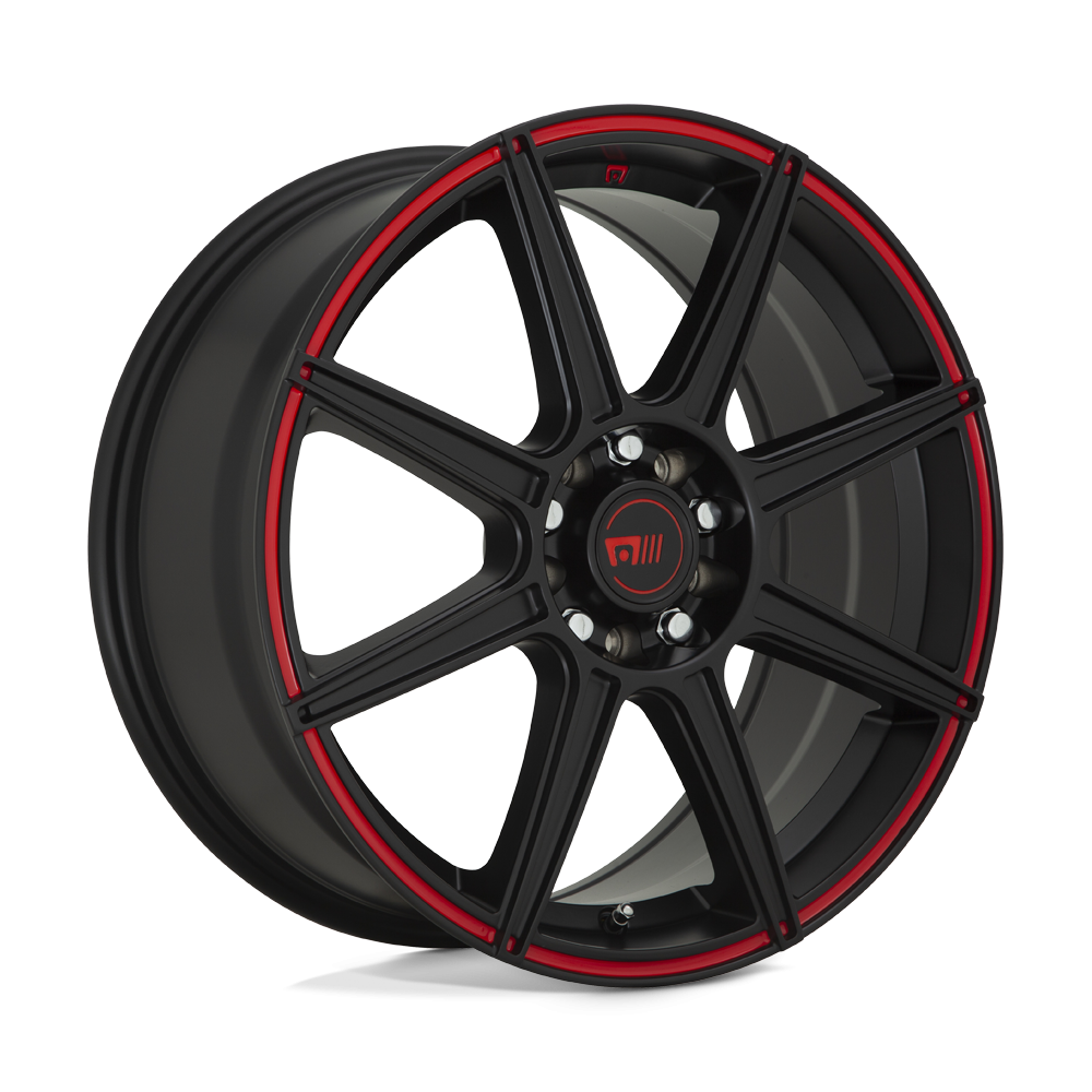 Felga aluminiowa MR142 CS8 Satin Black W/ Red Stripe MOTEGI RACING