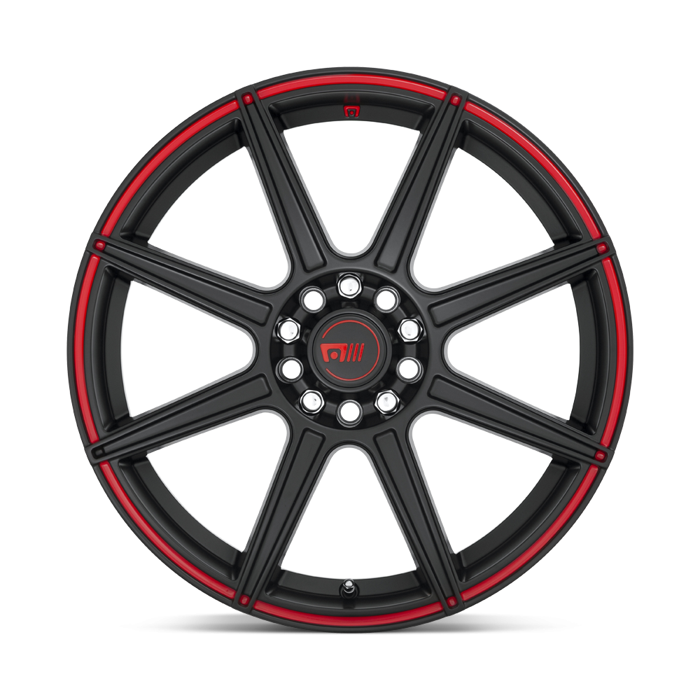 Felga aluminiowa MR142 CS8 Satin Black W/ Red Stripe MOTEGI RACING - Image 2